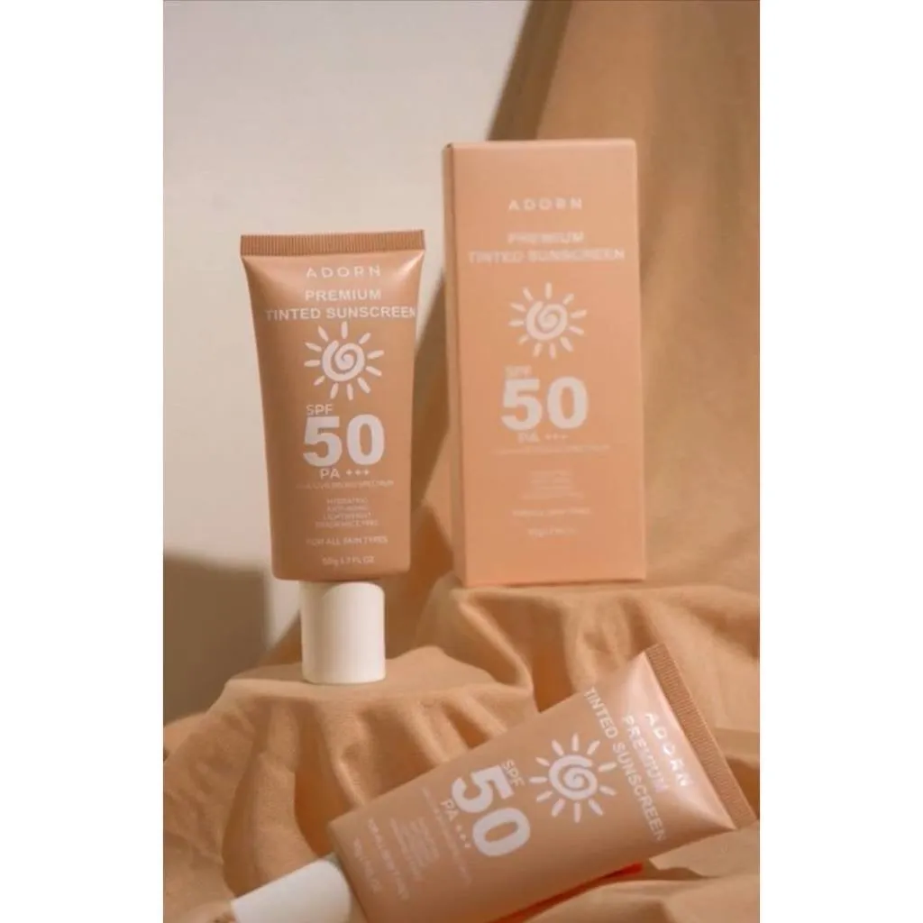 Adorn Premium Tinted Sunscreen SPF50 PA    (50gm)