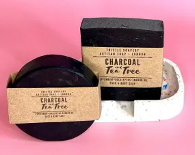 Charcoal & Tea Tree Facial Soap • With Tamanu Oil and Pure Essential Oils • Deep Pore Cleansing