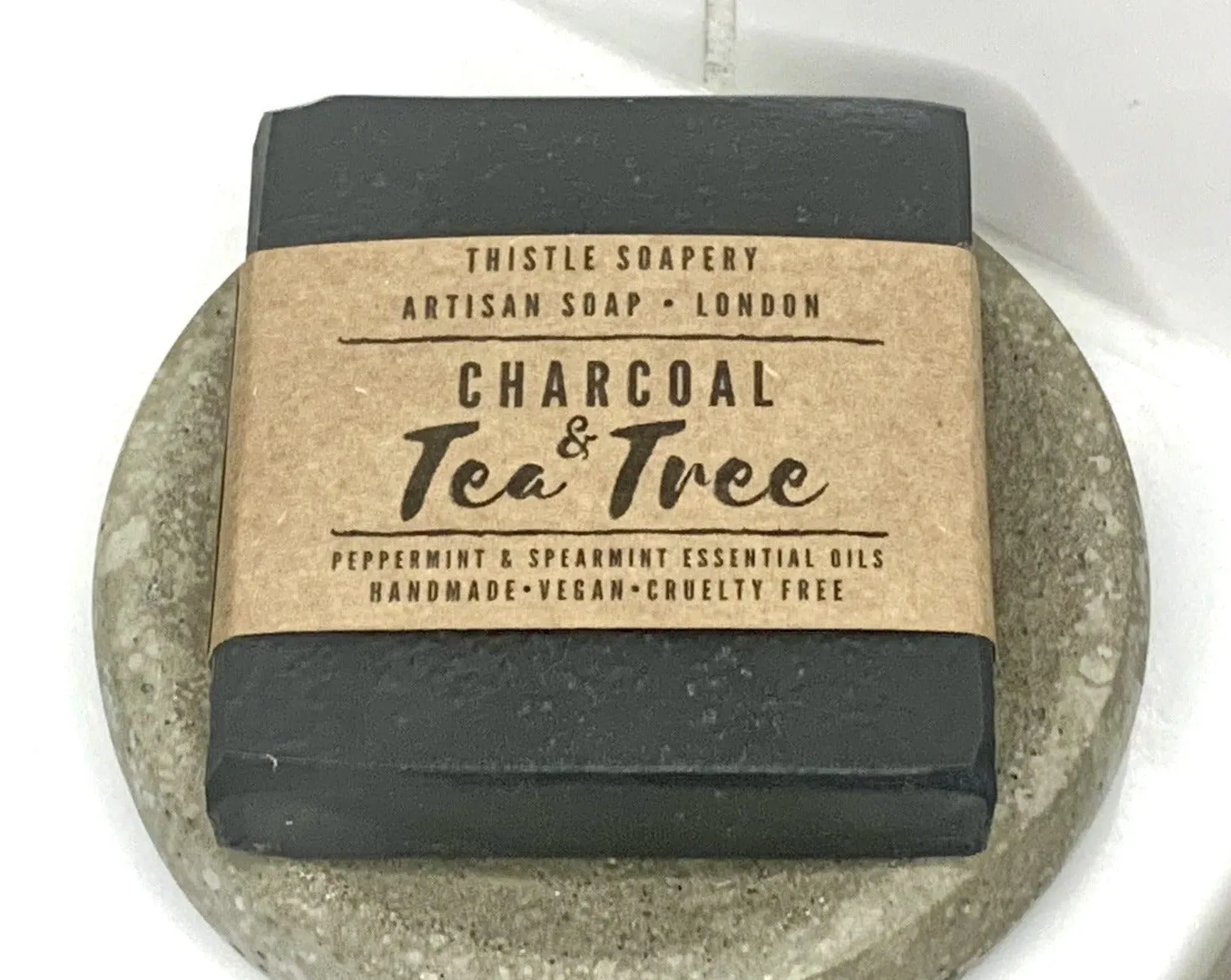 Charcoal & Tea Tree Facial Soap • With Tamanu Oil and Pure Essential Oils • Deep Pore Cleansing
