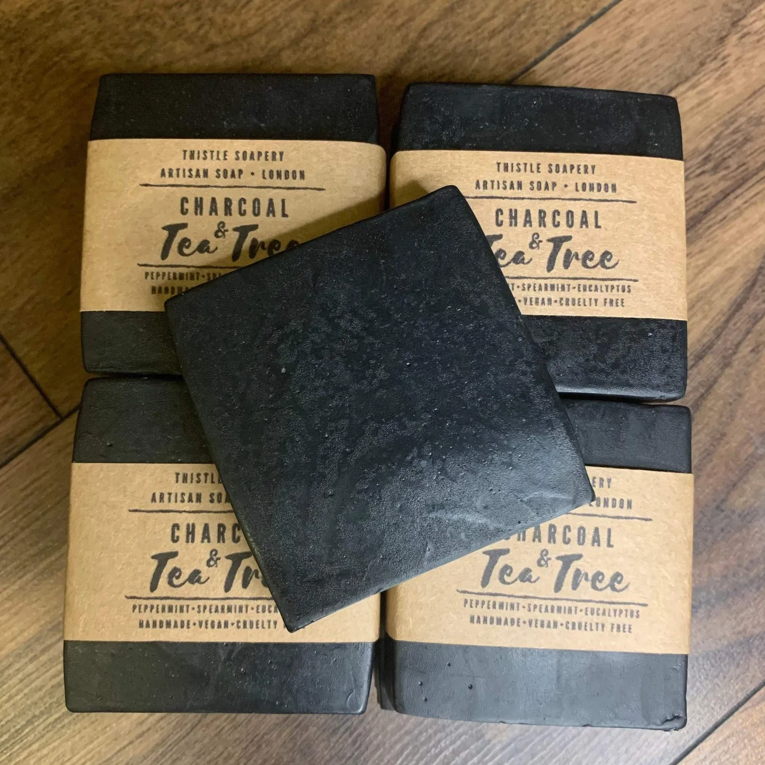 Charcoal & Tea Tree Facial Soap • With Tamanu Oil and Pure Essential Oils • Deep Pore Cleansing