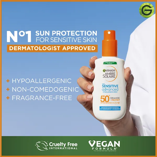Garnier - Ambre Solaire Sensitive Advanced Ceramide Protect SPF50  Spray