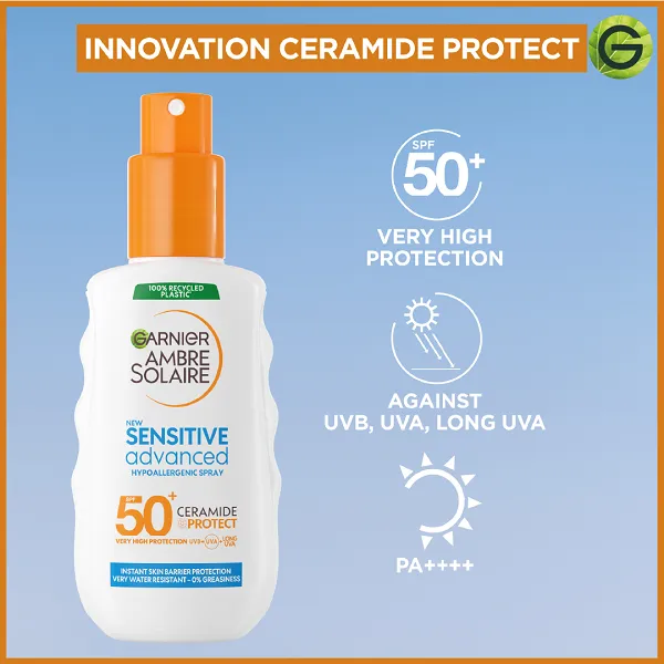 Garnier - Ambre Solaire Sensitive Advanced Ceramide Protect SPF50  Spray
