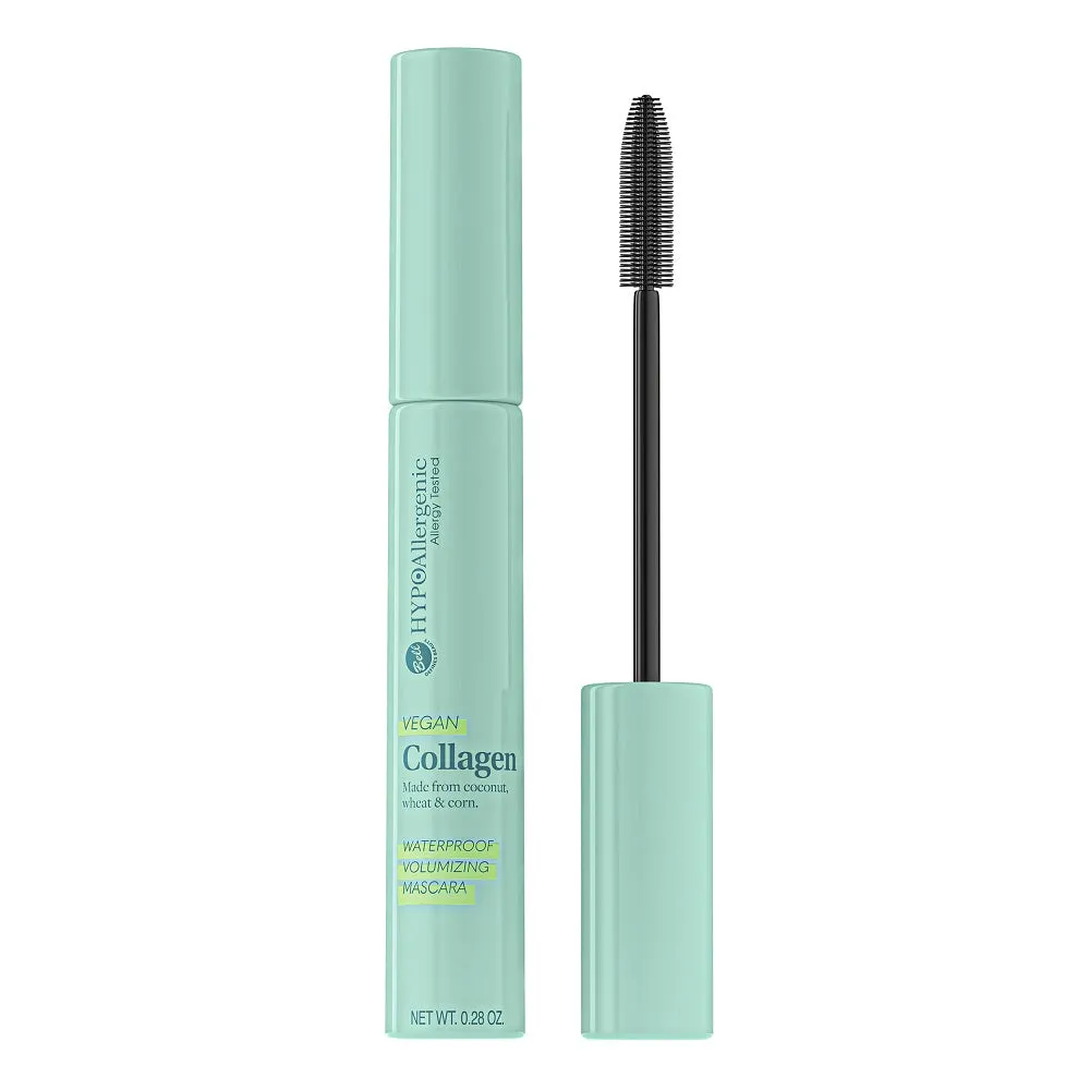 Hypoallergenic Vegan Collagen Waterproof Volumizing Mascara wodoodporny tusz do rzęs z wegańskim kolagenem Black 8g