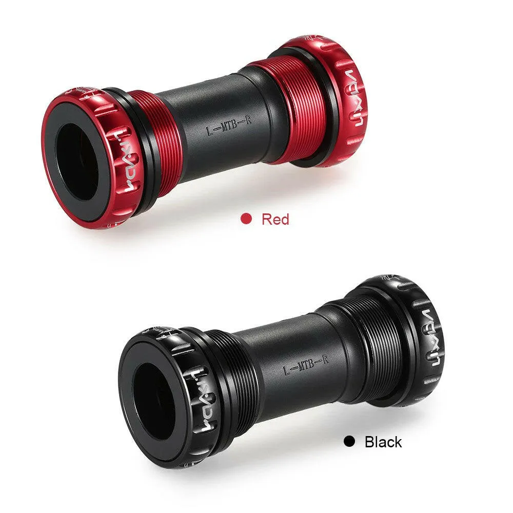 Lixada MTB Mountain Bike Bicycle Cycling  Thread Type Bottom Bracket Aluminum Alloy 68mm/73mm BB Crank Set Bearing Axis Parts