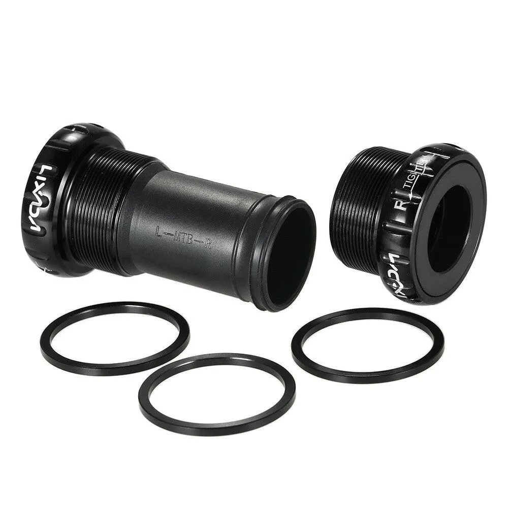 Lixada MTB Mountain Bike Bicycle Cycling  Thread Type Bottom Bracket Aluminum Alloy 68mm/73mm BB Crank Set Bearing Axis Parts