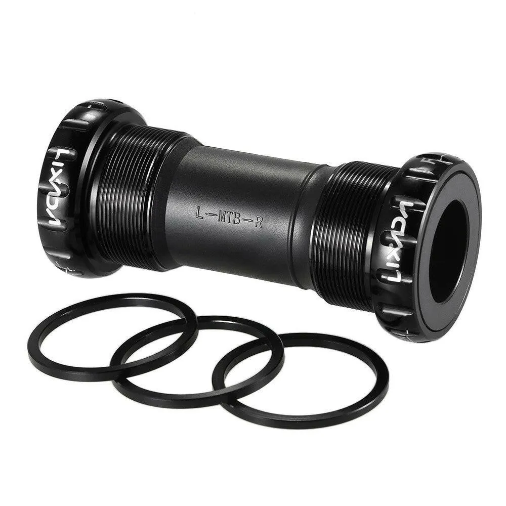 Lixada MTB Mountain Bike Bicycle Cycling  Thread Type Bottom Bracket Aluminum Alloy 68mm/73mm BB Crank Set Bearing Axis Parts