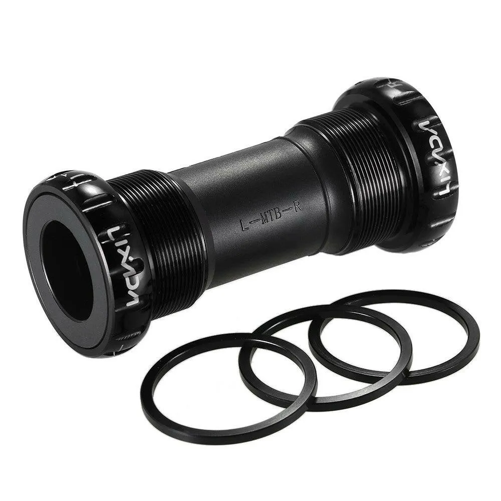 Lixada MTB Mountain Bike Bicycle Cycling  Thread Type Bottom Bracket Aluminum Alloy 68mm/73mm BB Crank Set Bearing Axis Parts