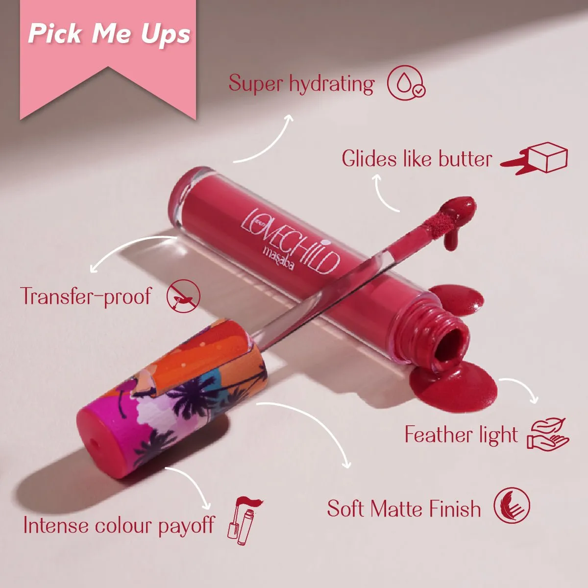LoveChild Masaba - Masaba's Fav Lip Creme Combo | Gulabi Rum Punch, Kapi Martini & Jamun Cooler Combo