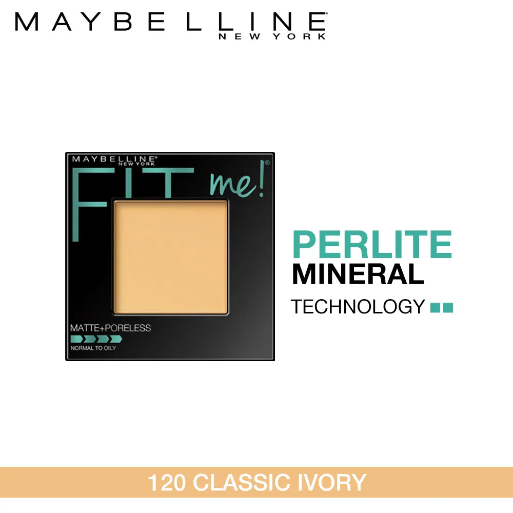 Maybelline New York Fit Me Matte   Poreless Powder, 120 Classic Ivory