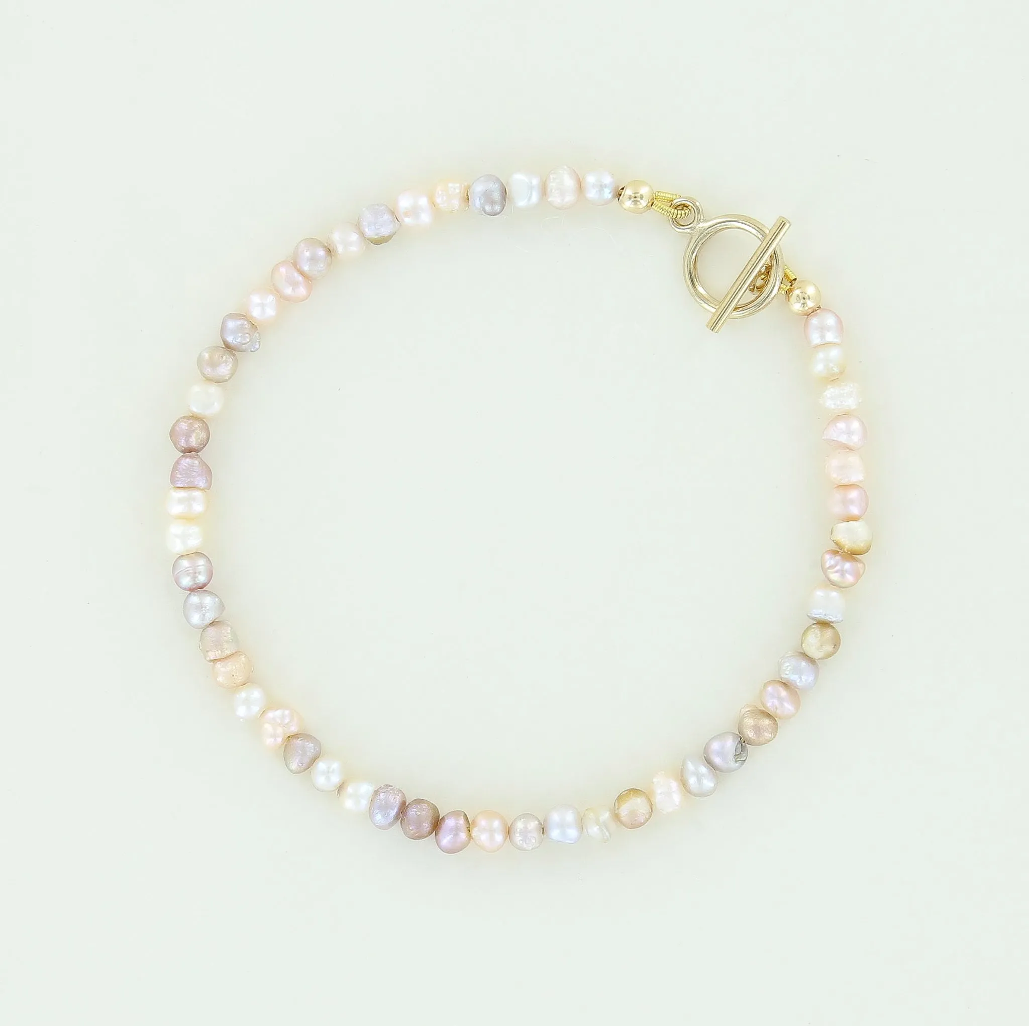 Minimalist Fresh Water Pearl Bracelet, Blush