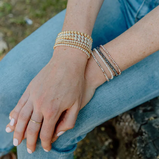 Minimalist Fresh Water Pearl Bracelet, Blush