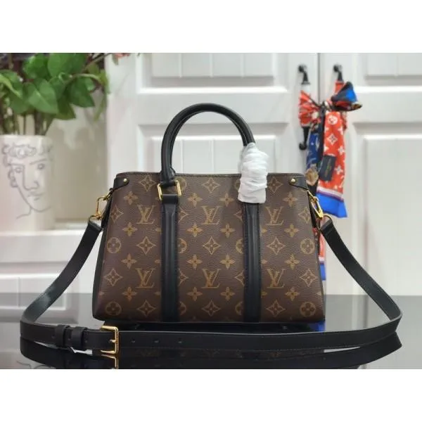 Monogram Canvas Soufflot Bb Open Top Handle Bag M44815 Black 2019 Collection