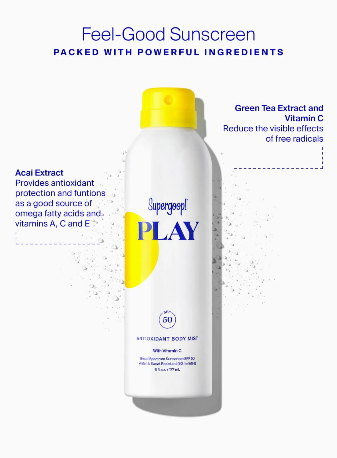 PLAY Antioxidant Body Mist SPF 50 with Vitamin C