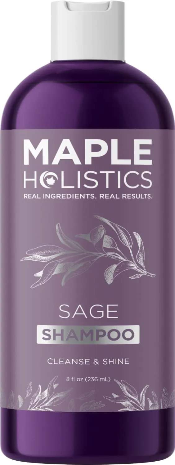 Sage and Rosemary Shampoo Sulfate Free - Sage Oil Clarifying Shampoo for Build Up and Scalp Moisturizer - Oily Hair Shampoo for Greasy Hair and Dry Scalp Treatment with Essential Oils for Hair