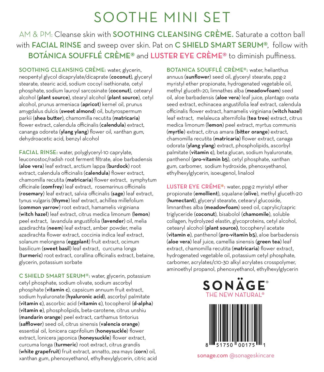 Soothe Mini Set (wholesale)