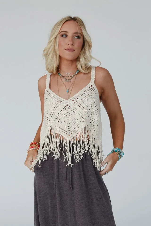 Times Like These Crochet Top - Natural